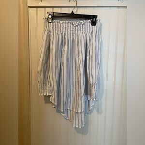 Faithfull the Brand Striped 100% Cotton Off the Shoulder Top Size 4